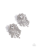 Breathtaking Ballad - White Post Earrings - Paparazzi Accessories Post Earrings Bedazzle Me Pretty Mobile Fashion Boutique