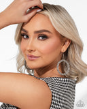 Breathtaking Beacon - White Earrings - Paparazzi Accessories Earrings Bedazzle Me Pretty Mobile Fashion Boutique