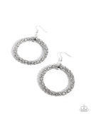 Breathtaking Beacon - White Earrings - Paparazzi Accessories Earrings Bedazzle Me Pretty Mobile Fashion Boutique