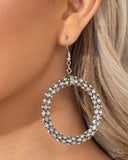 Breathtaking Beacon - White Earrings - Paparazzi Accessories Earrings Bedazzle Me Pretty Mobile Fashion Boutique