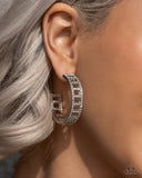 Bridging Brilliance - White Earrings - Paparazzi Accessories Earrings Bedazzle Me Pretty Mobile Fashion Boutique