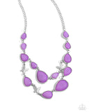 BRIGHT Club - Purple Necklace - Paparazzi Accessories Necklace Bedazzle Me Pretty Mobile Fashion Boutique