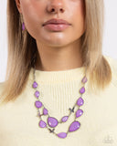 BRIGHT Club - Purple Necklace - Paparazzi Accessories Necklace Bedazzle Me Pretty Mobile Fashion Boutique
