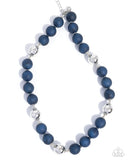 Brilliant Ballroom - Blue Necklace - Paparazzi Accessories Necklace Bedazzle Me Pretty Mobile Fashion Boutique
