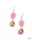 Brilliant Beauty Queen - Pink Earrings - Paparazzi Accessories Earrings Bedazzle Me Pretty Mobile Fashion Boutique
