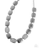 Brilliant Belonging - White Necklace - Paparazzi Accessories Necklace Bedazzle Me Pretty Mobile Fashion Boutique