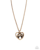 Brilliant Birds - Gold Necklace - Paparazzi Accessories Necklace Bedazzle Me Pretty Mobile Fashion Boutique
