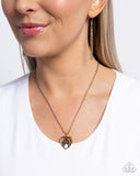 Brilliant Birds - Gold Necklace - Paparazzi Accessories Necklace Bedazzle Me Pretty Mobile Fashion Boutique