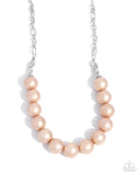Brushed Backdrop - Brown Necklace - Paparazzi Accessories Necklace Bedazzle Me Pretty Mobile Fashion Boutique