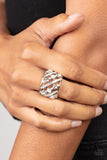 Bubbles for Brunch - White Ring - Paparazzi Accessories Ring Bedazzle Me Pretty Mobile Fashion Boutique