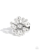Bubbly Beau - White Ring - Paparazzi Accessories Ring Bedazzle Me Pretty Mobile Fashion Boutique