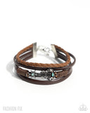 Buckaroo Beginning - Blue Bracelet - Paparazzi Accessories Bracelet Bedazzle Me Pretty Mobile Fashion Boutique