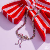 Buckingham Bow - Pink Necklace - Paparazzi Accessories Necklace Bedazzle Me Pretty Mobile Fashion Boutique