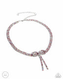 Buckingham Bow - Pink Necklace - Paparazzi Accessories Necklace Bedazzle Me Pretty Mobile Fashion Boutique