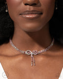 Buckingham Bow - Pink Necklace - Paparazzi Accessories Necklace Bedazzle Me Pretty Mobile Fashion Boutique