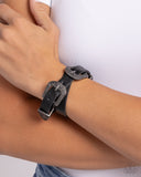 Buckle TOWN - Black Bracelet - Paparazzi Accessories Bracelet Bedazzle Me Pretty Mobile Fashion Boutique