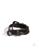 Buckle TOWN - Brown Bracelet - Paparazzi Accessories Bracelet Bedazzle Me Pretty Mobile Fashion Boutique
