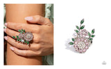 Budding Bling - Pink Ring - Paparazzi Accessories Ring Bedazzle Me Pretty Mobile Fashion Boutique