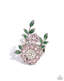 Budding Bling - Pink Ring - Paparazzi Accessories Ring Bedazzle Me Pretty Mobile Fashion Boutique