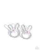 Bunny Backdrop - Pink Post Earrings - Paparazzi Accessories Post Earrings Bedazzle Me Pretty Mobile Fashion Boutique