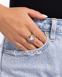 Bursting with Beauty - Orange Ring - Paparazzi Accessories Ring Bedazzle Me Pretty Mobile Fashion Boutique