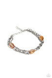 Business Brunch - Orange Bracelet - Paparazzi Accessories Bracelet Bedazzle Me Pretty Mobile Fashion Boutique