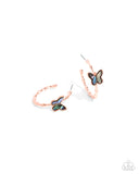Butterfly Beginning - Copper Earrings - Paparazzi Accessories Earrings Bedazzle Me Pretty Mobile Fashion Boutique