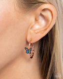 Butterfly Beginning - Copper Earrings - Paparazzi Accessories Earrings Bedazzle Me Pretty Mobile Fashion Boutique