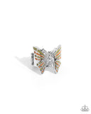 Butterfly Broadcast - Green Ring - Paparazzi Accessories Ring Bedazzle Me Pretty Mobile Fashion Boutique
