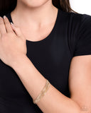 By a Show of STRANDS - Gold Bracelet - Paparazzi Accessories Bracelet Bedazzle Me Pretty Mobile Fashion Boutique