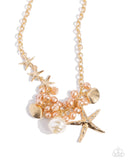 Cabo Coast - Gold Necklace - Paparazzi Accessories Necklace Bedazzle Me Pretty Mobile Fashion Boutique