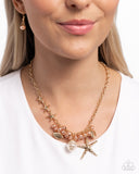 Cabo Coast - Gold Necklace - Paparazzi Accessories Necklace Bedazzle Me Pretty Mobile Fashion Boutique