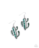 Cactus Confidence - Green Earrings - Paparazzi Accessories Earrings Bedazzle Me Pretty Mobile Fashion Boutique