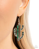 Cactus Confidence - Green Earrings - Paparazzi Accessories Earrings Bedazzle Me Pretty Mobile Fashion Boutique
