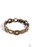 Calibrated Class - Brass Bracelet - Paparazzi Accessories Bracelet Bedazzle Me Pretty Mobile Fashion Boutique
