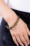 Calibrated Class - Brass Bracelet - Paparazzi Accessories Bracelet Bedazzle Me Pretty Mobile Fashion Boutique