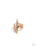 California Conch - Gold Ring - Paparazzi Accessories Ring Bedazzle Me Pretty Mobile Fashion Boutique
