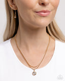 Call of the STYLE - Gold Necklace - Paparazzi Accessories Necklace Bedazzle Me Pretty Mobile Fashion Boutique