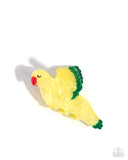Canary Chic - Yellow Hair Clip - Paparazzi Accessories Hair Clip Bedazzle Me Pretty Mobile Fashion Boutique
