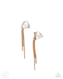 Candescent Class - Gold Post Earrings - Paparazzi Accessories Post Earrings Bedazzle Me Pretty Mobile Fashion Boutique