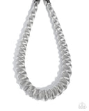 Candescent Coils - Silver Necklace - Paparazzi Accessories Necklace Bedazzle Me Pretty Mobile Fashion Boutique