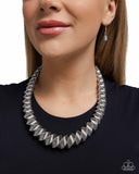 Candescent Coils - Silver Necklace - Paparazzi Accessories Necklace Bedazzle Me Pretty Mobile Fashion Boutique
