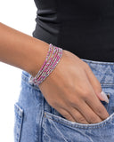 Candlelight Cascade - Purple Bracelet - Paparazzi Accessories Bracelet Bedazzle Me Pretty Mobile Fashion Boutique