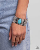 Canyon Cantina - Blue Bracelet - Paparazzi Accessories Bracelet Bedazzle Me Pretty Mobile Fashion Boutique