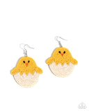 Capricious Chick - Yellow Earrings - Paparazzi Accessories Earrings Bedazzle Me Pretty Mobile Fashion Boutique