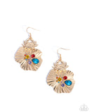 Capricious Crab - Gold Earrings - Paparazzi Accessories Earrings Bedazzle Me Pretty Mobile Fashion Boutique
