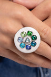 Captivating Centerpiece - Blue Ring - Paparazzi Accessories Ring Bedazzle Me Pretty Mobile Fashion Boutique