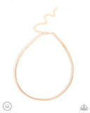 Captivating Choker - Gold Necklace - Paparazzi Accessories Necklace Bedazzle Me Pretty Mobile Fashion Boutique