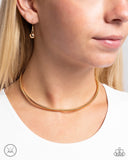 Captivating Choker - Gold Necklace - Paparazzi Accessories Necklace Bedazzle Me Pretty Mobile Fashion Boutique
