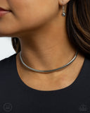 Captivating Choker - Silver Necklace - Paparazzi Accessories Necklace Bedazzle Me Pretty Mobile Fashion Boutique